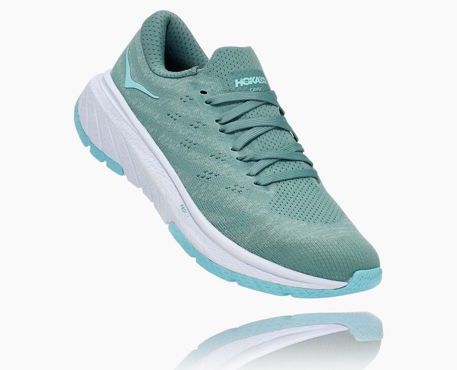 Hoka One One Loopschoenen Dames - Cavu 3 - Blauw/Wit - PQ2481956